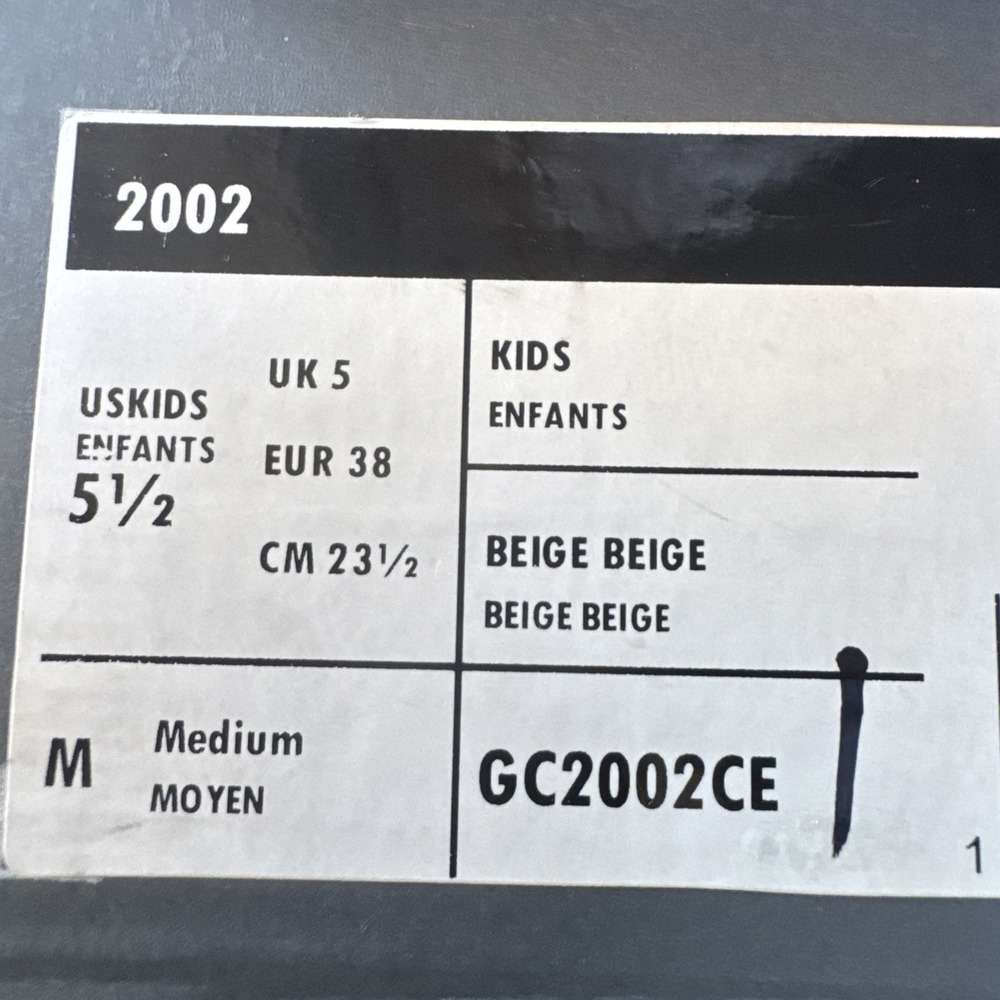 New Balance 2002 Sneakers Size 5.5 Kids / 6.5 Women's Beige/Beige GC2002CE - Picture 6 of 6